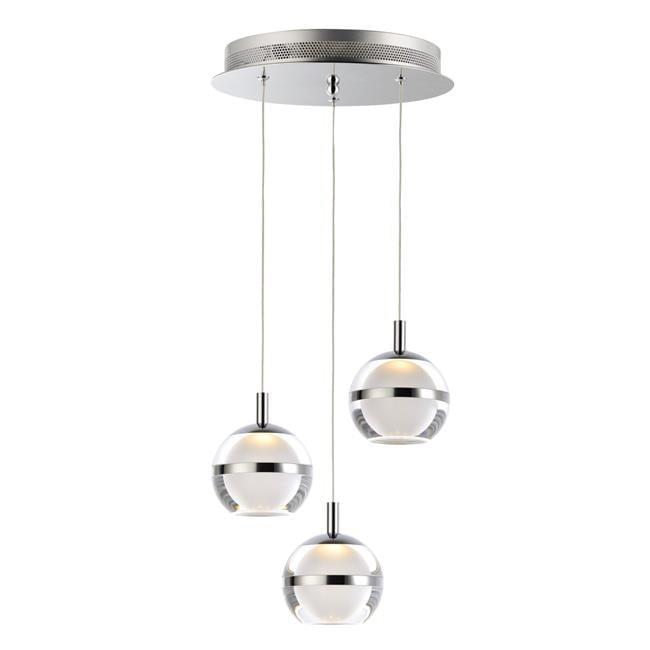 ET2  Swank 3-Light Pendant Ceiling Light - Polished Chrome
