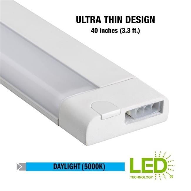 ETI 40 in. L White Plug-In LED Under Cabinet Light Strip 1050 lm