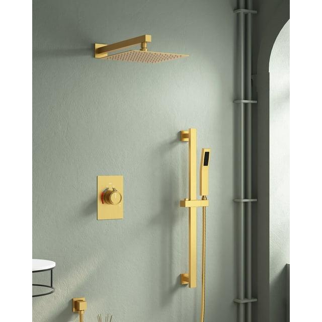 RainfallCascade 10" Pressure Balanced Slide BarShower System with Rough-In Valve