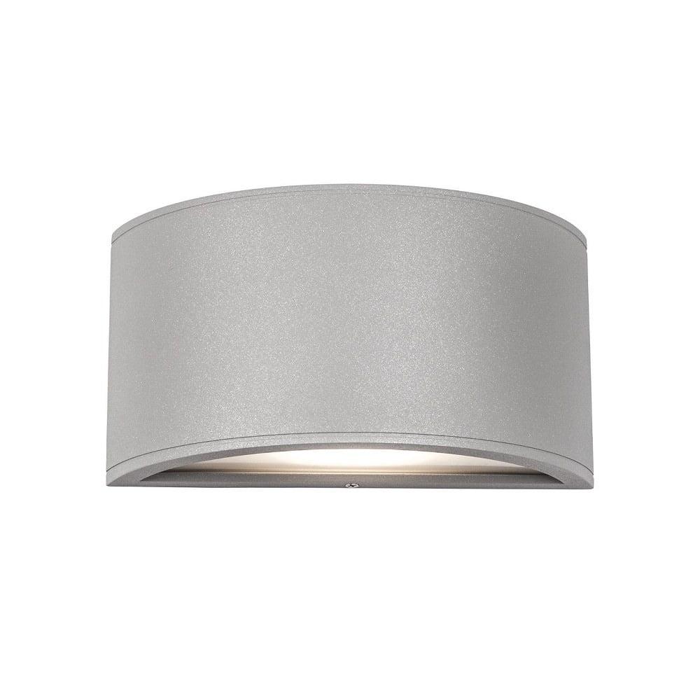 Olympus Half-Circle Dimmable LED Wall Sconce in Gray Aluminum