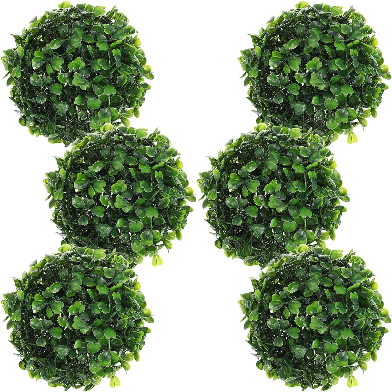 EXCEART 6pcs Topiary Artificial Boxwood Topiary Plant Topiary Tree Substitute Indoor Outdoor Wedding Decor