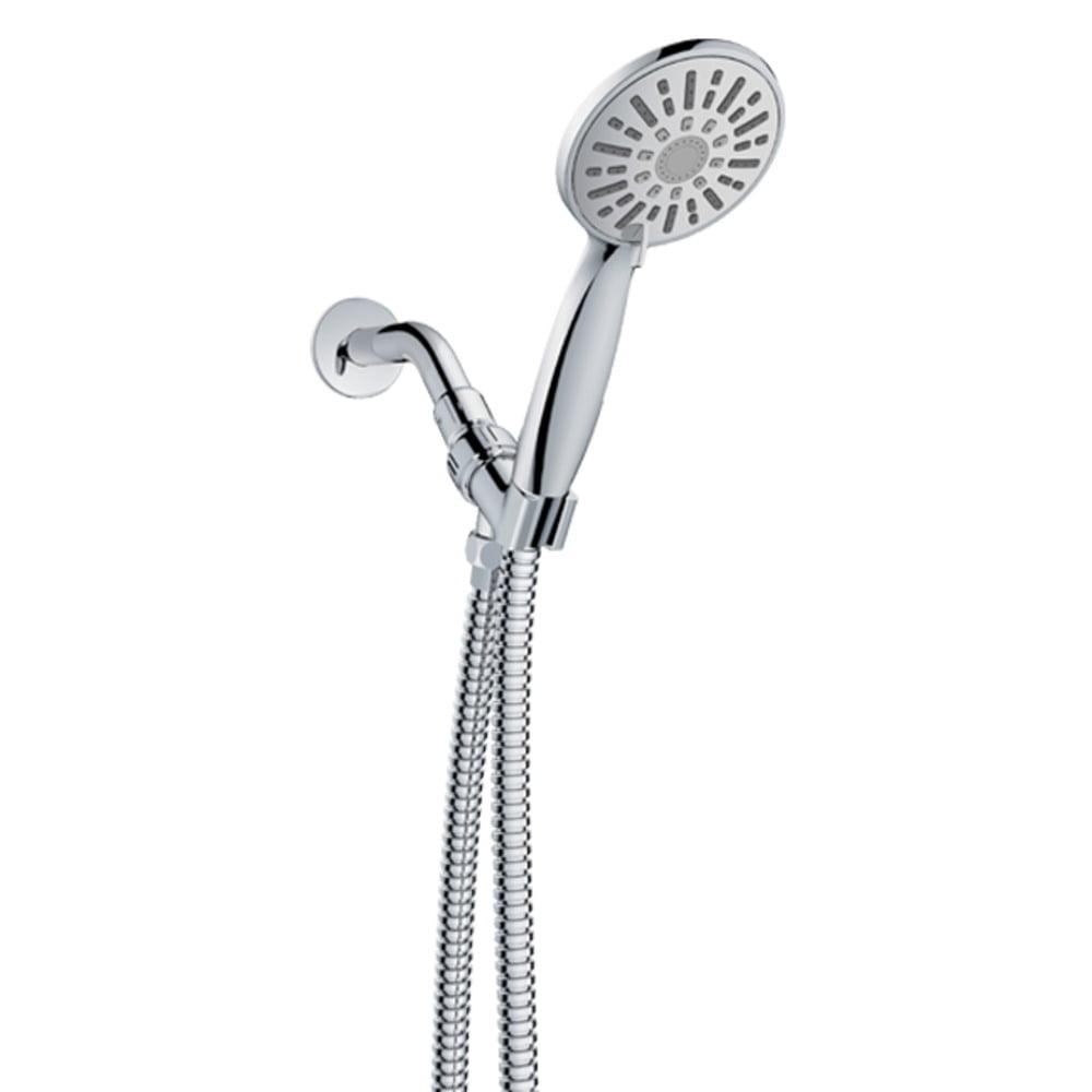 Chrome Adjustable Handheld Shower Head with 5 Spray Settings