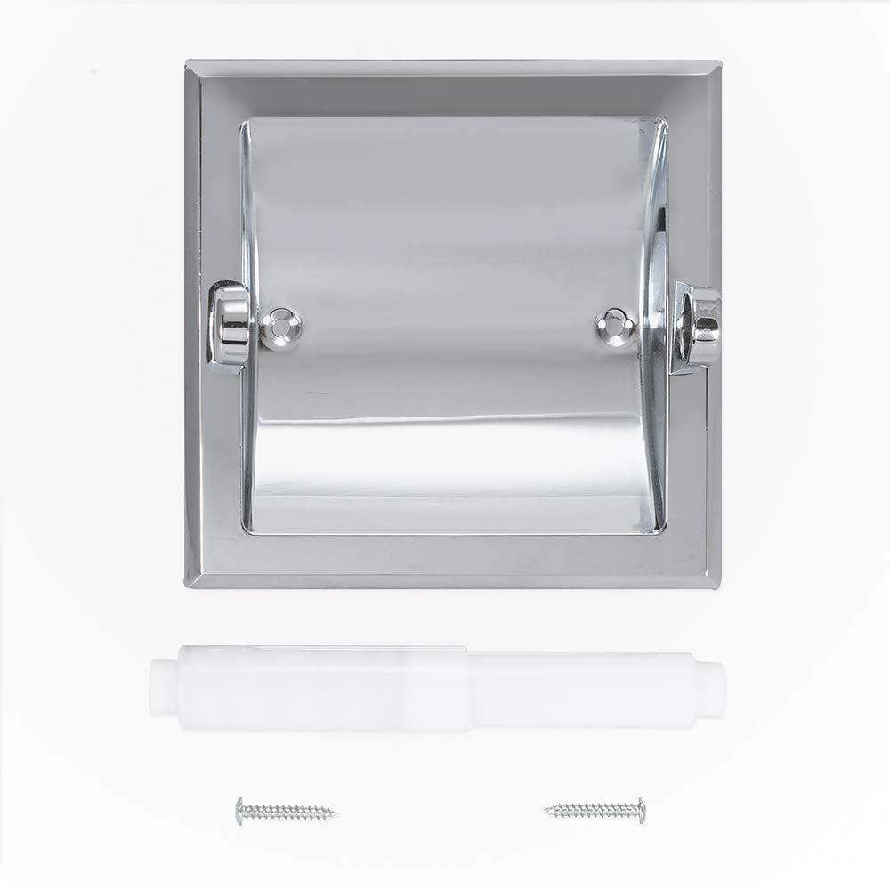 Polished Chrome Recessed Metal Toilet Paper Holder