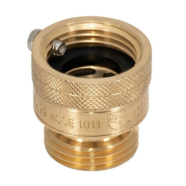 EZ-FLO 20199 Hose Bibb Anti-Siphon Vacuum Breaker Fittings, 3/4 inch FHT x 3/4 inch MHT, Brass