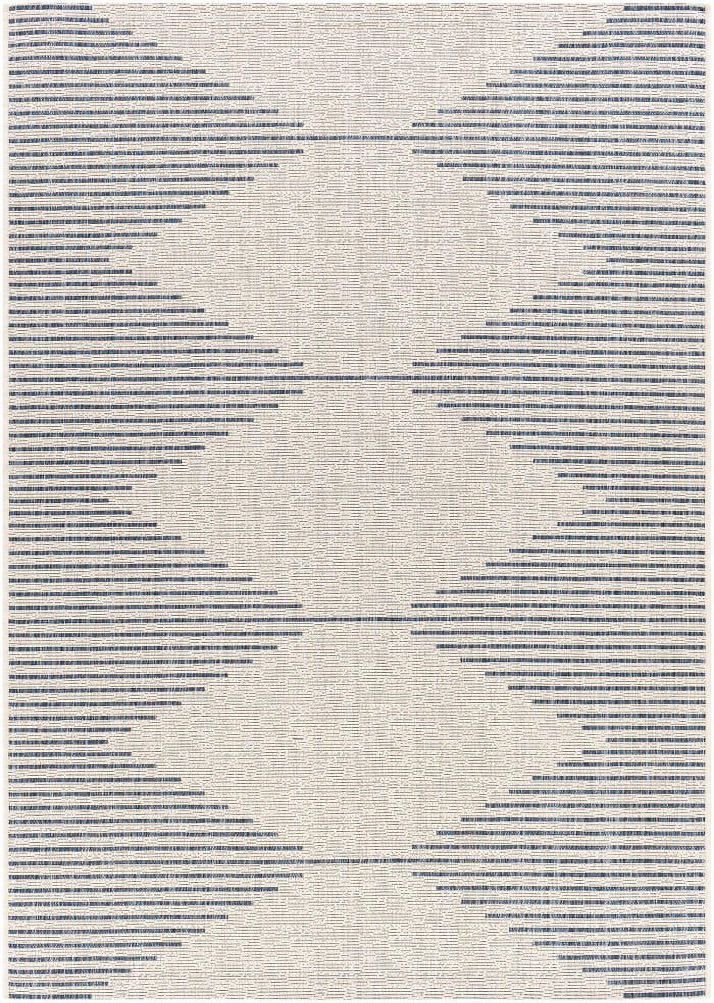 Eagean EAG-2349 7'10" Square Rug in Bright Blue/Navy/Pale Blue/White