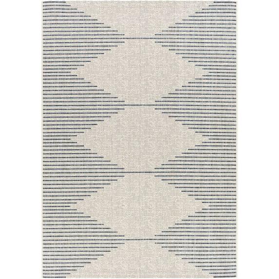 Eagean EAG-2349 7'10" Square Rug in Bright Blue/Navy/Pale Blue/White