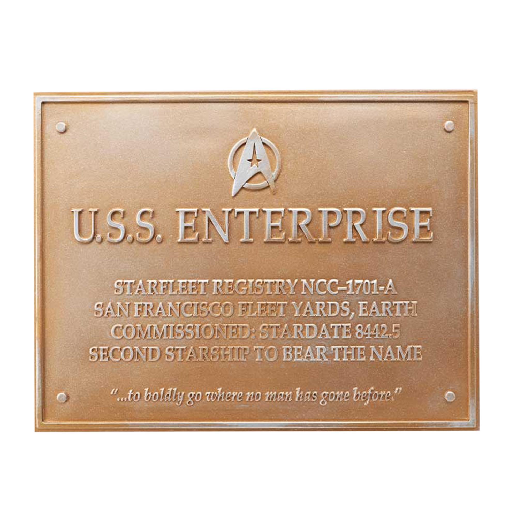 Eaglemoss Collections Star Trek Discovery USS Enterprise NCC-1701-A Dedication Plaque Replica