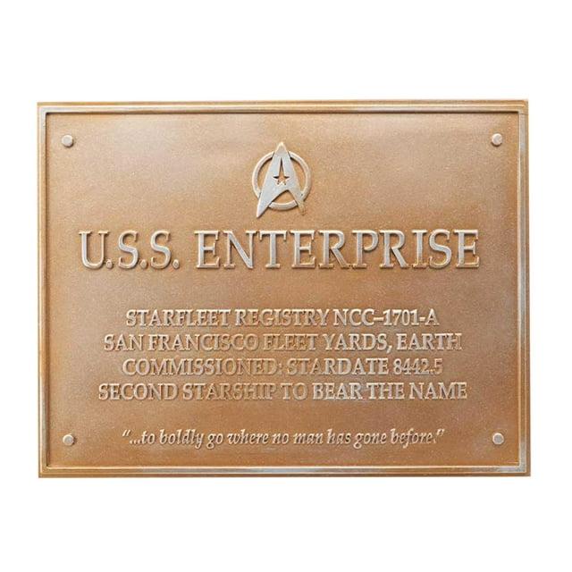 Eaglemoss Collections Star Trek Discovery USS Enterprise NCC-1701-A Dedication Plaque Replica