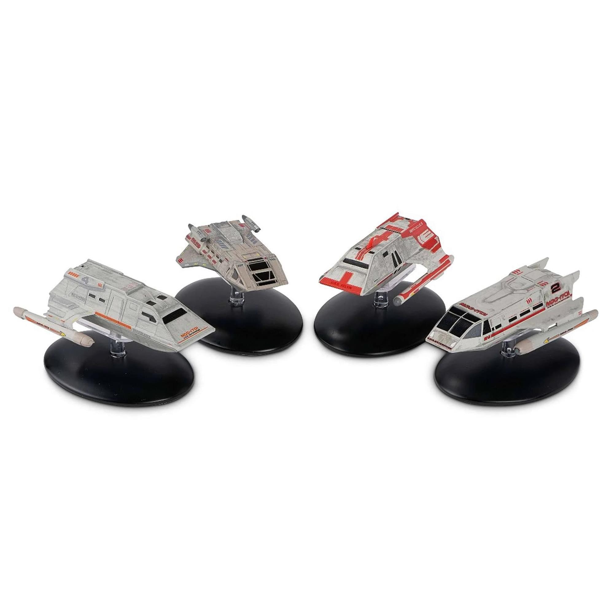 Eaglemoss Collections Star Trek Shuttlecraft Replica Set 4 | Passenger, Warrant, Short-Range, Medical | UK Version