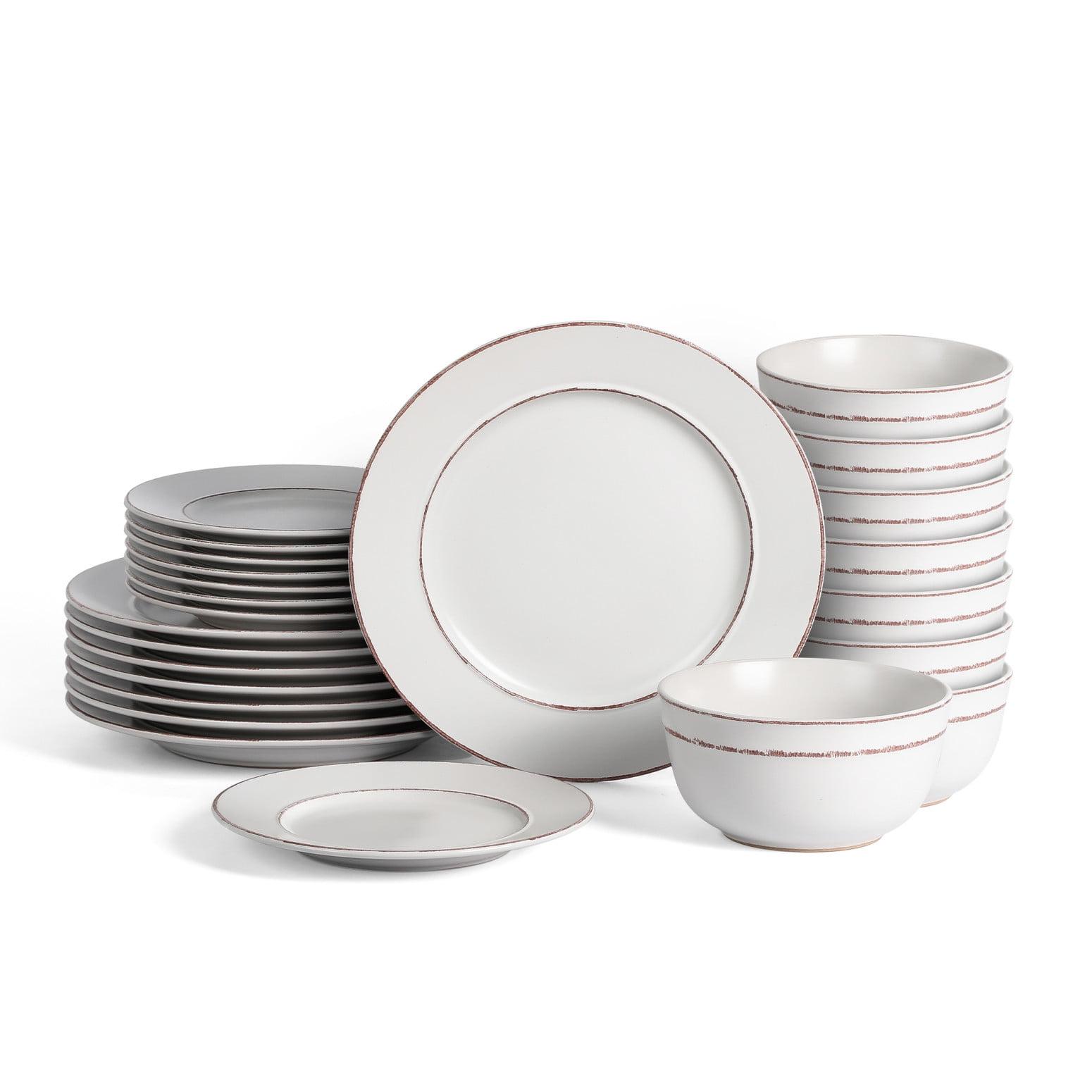 Earth & Clay Earth & Clay Hazel 24-Piece Dinnerware Set Stoneware (Set of 24)