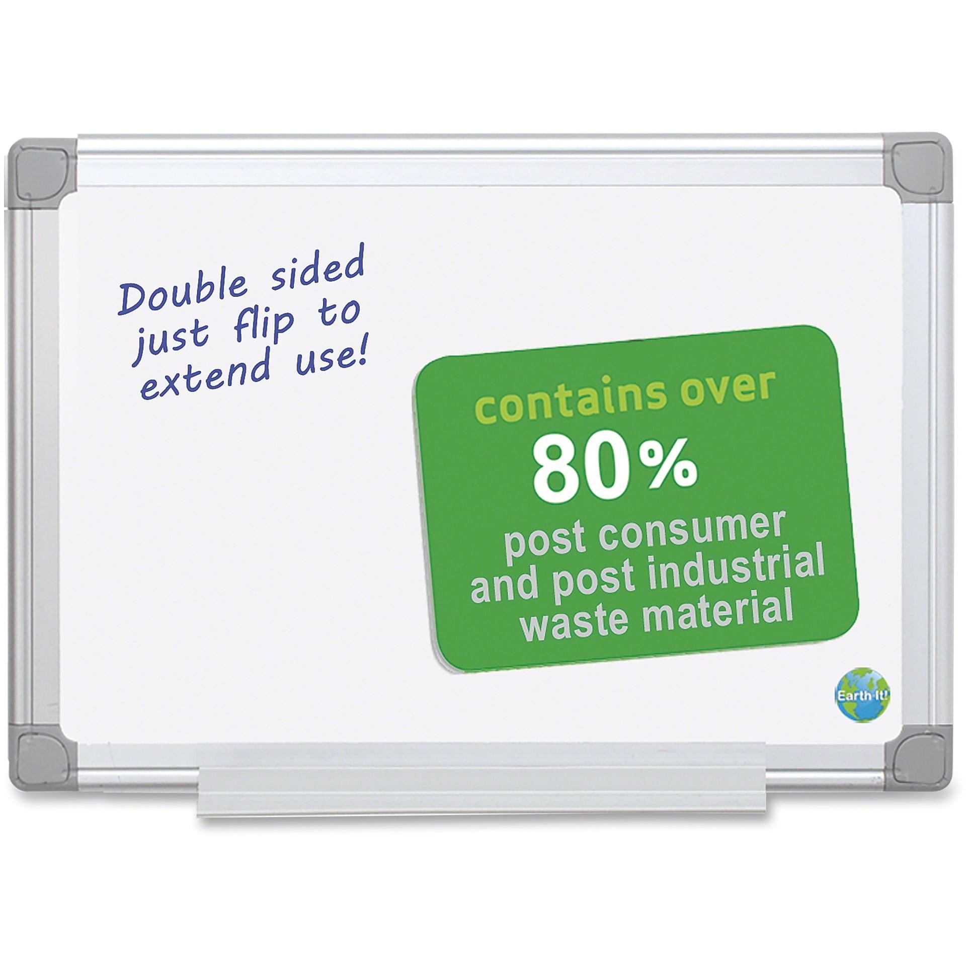Earth Easy-Clean Dry Erase Board White/Silver, 18x24