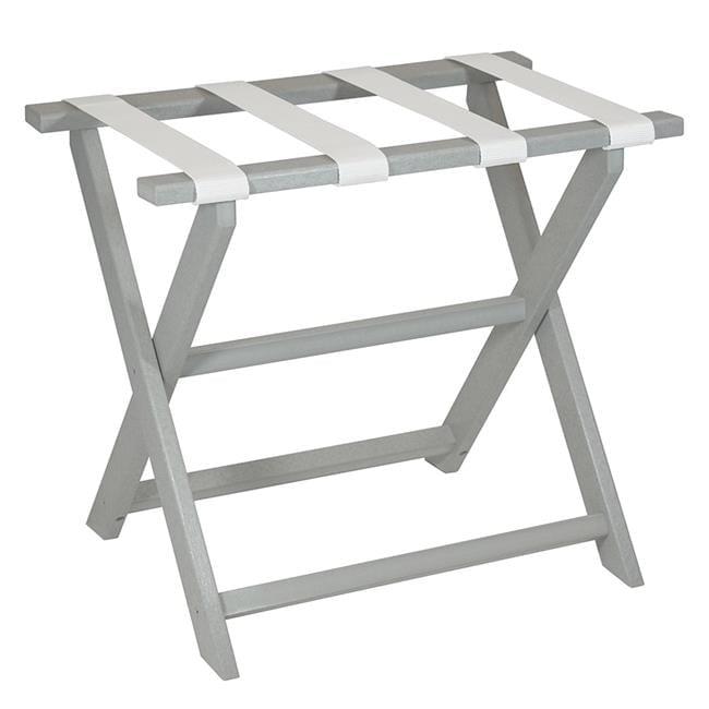 Light Gray and White Recycled Plastic Folding Luggage Rack