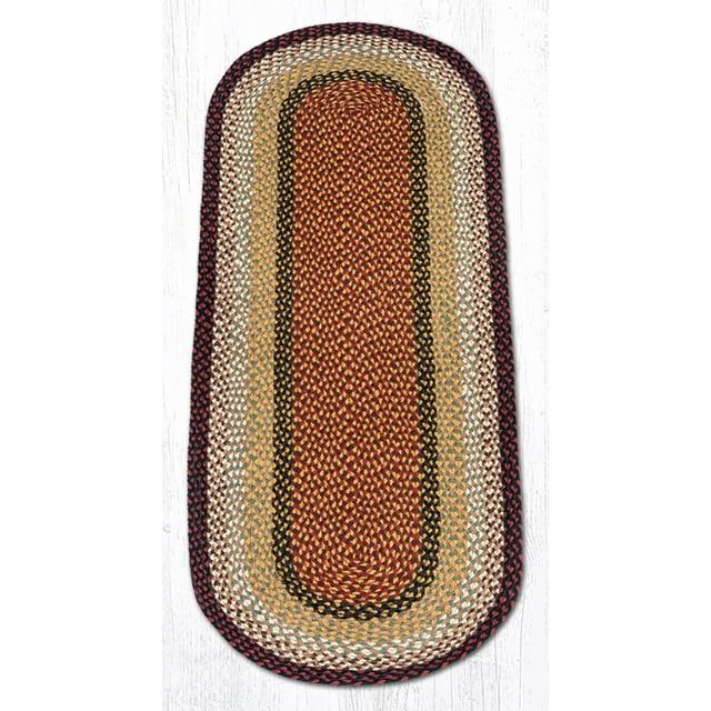 Millwood Pines Tarsha Burgundy/Mustard Braided Area Rug