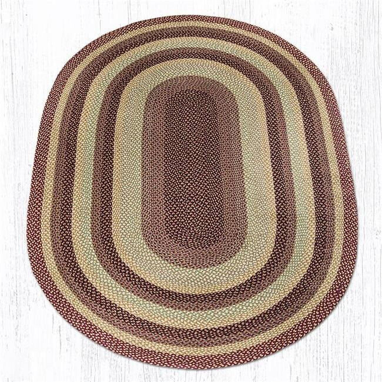 Handmade Gray Jute Round Braided Kids Rug 69"