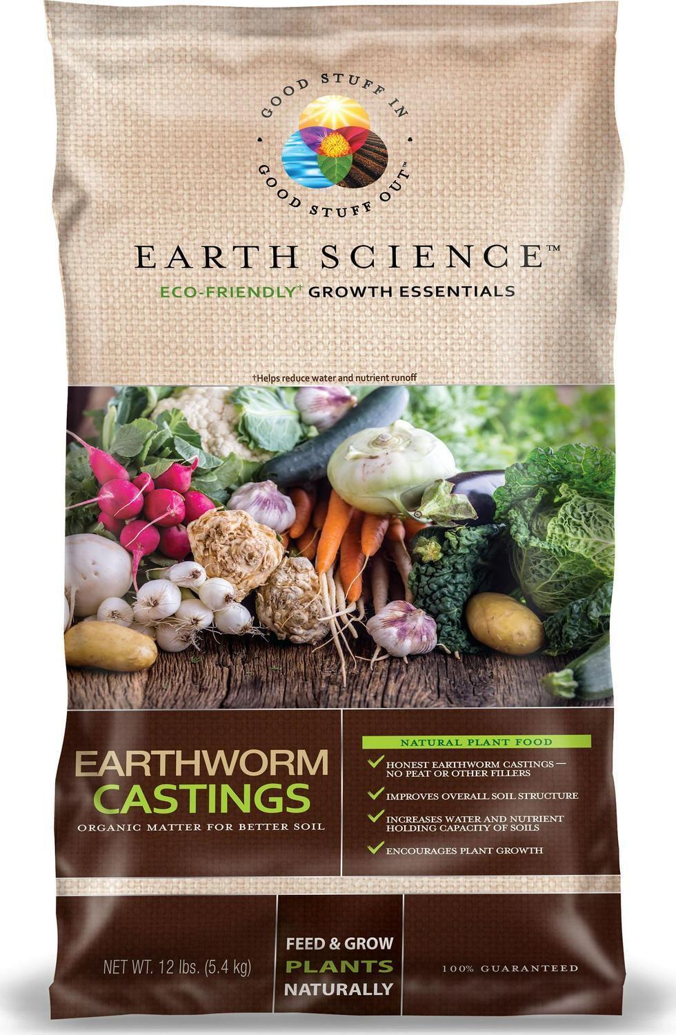 Earth Science Earthworm Castings Garden Fertilizer