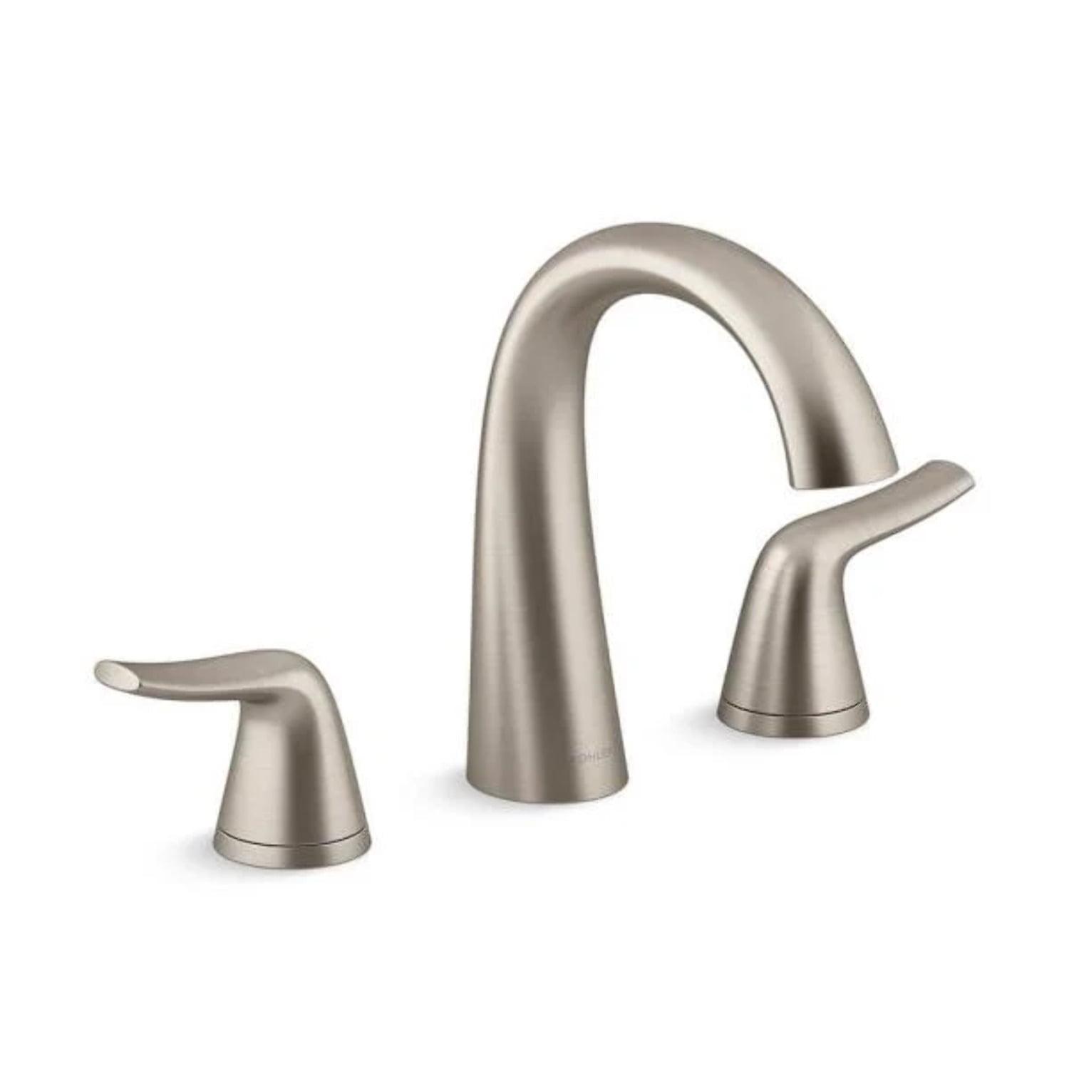 Easmor 8 in. Brushed Nickel Double Handle Bathroom Faucet