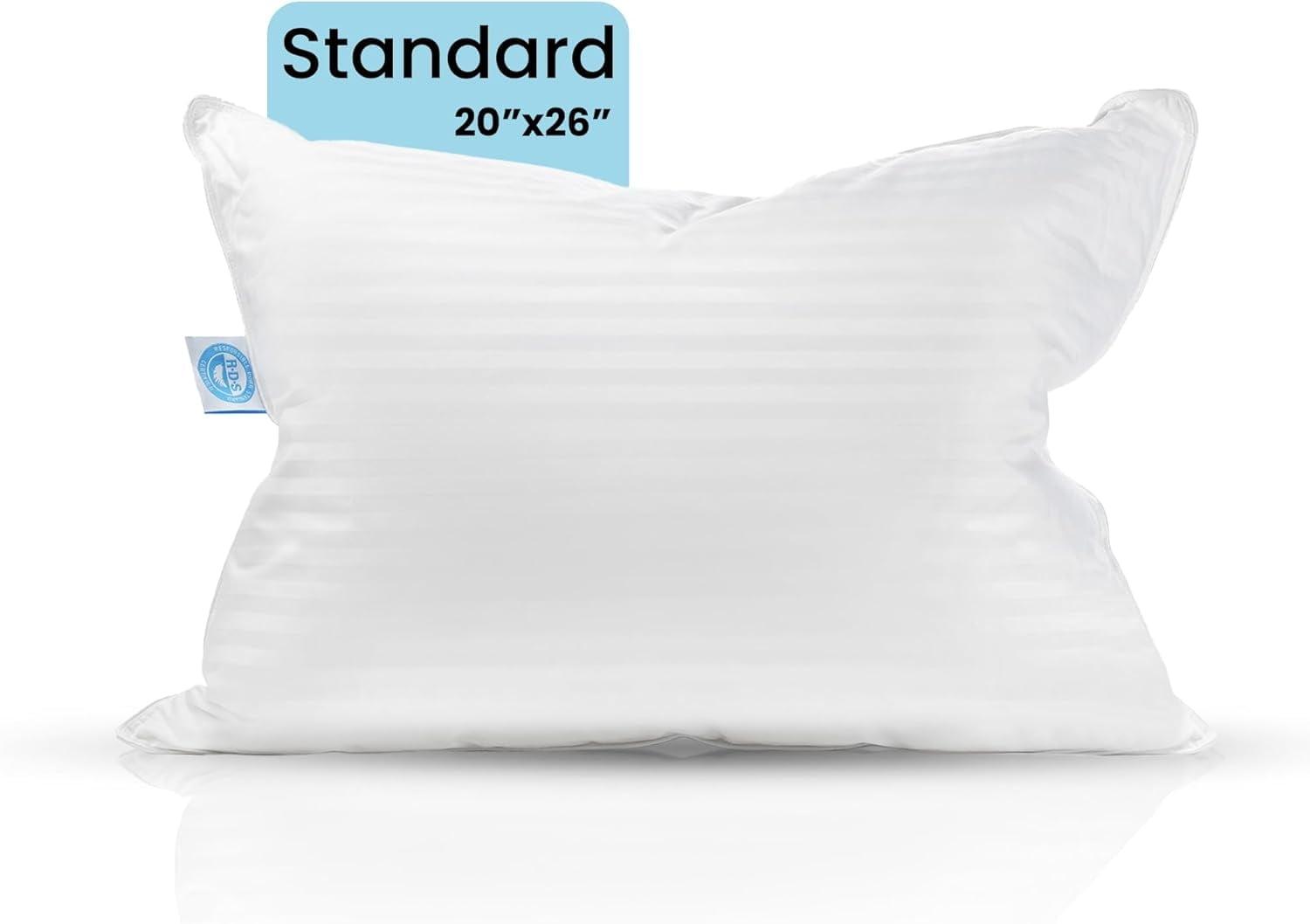 East Coast Bedding Balanced Dream 50/50 Goose Feather Down Pillow Standard Size Pack of 1