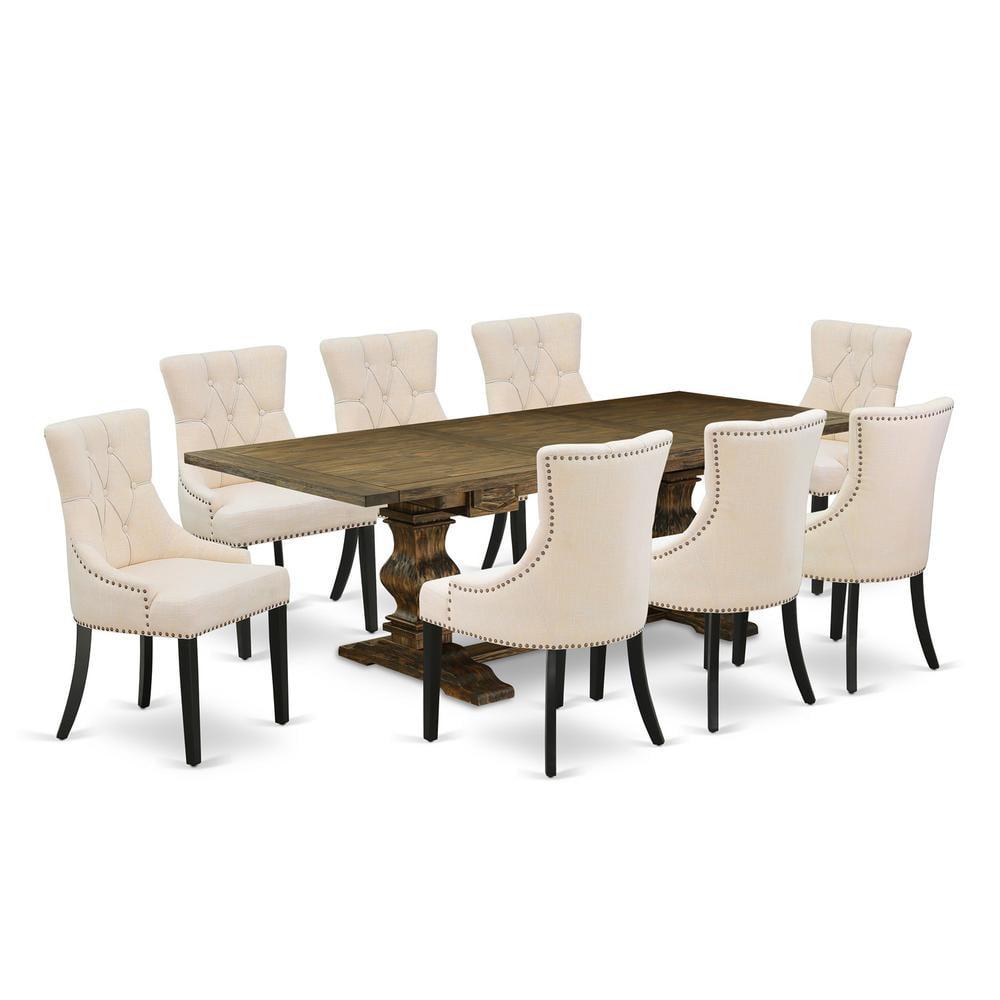 Lassale Removable Leaf Solid Wood Dining Set