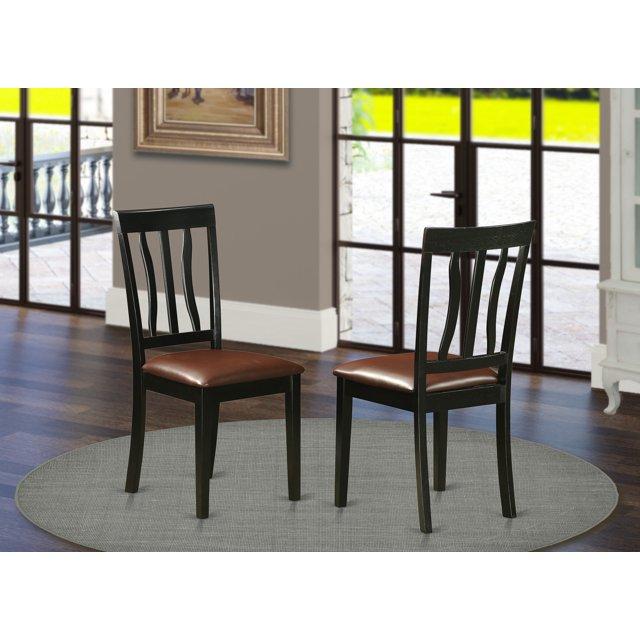 Wooden Importers 18'' H Faux Leather Side Chair (Set of 2)
