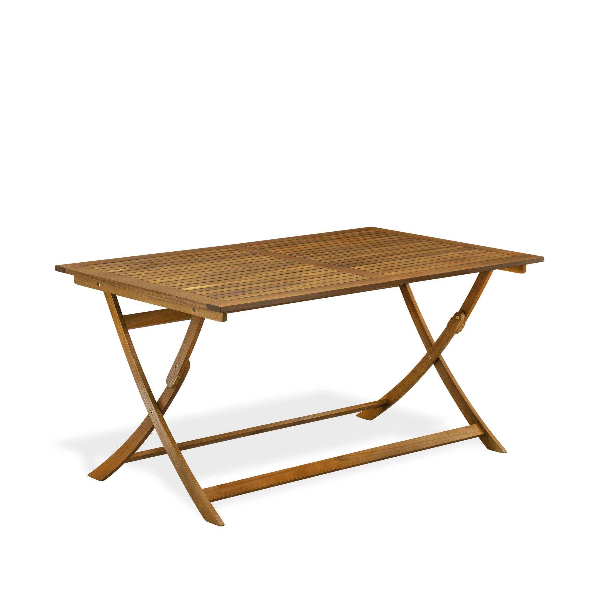 East West Furniture BAETFNA Avondale Wooden Folding Table Made of Acacia Wood in Natural Oil finish