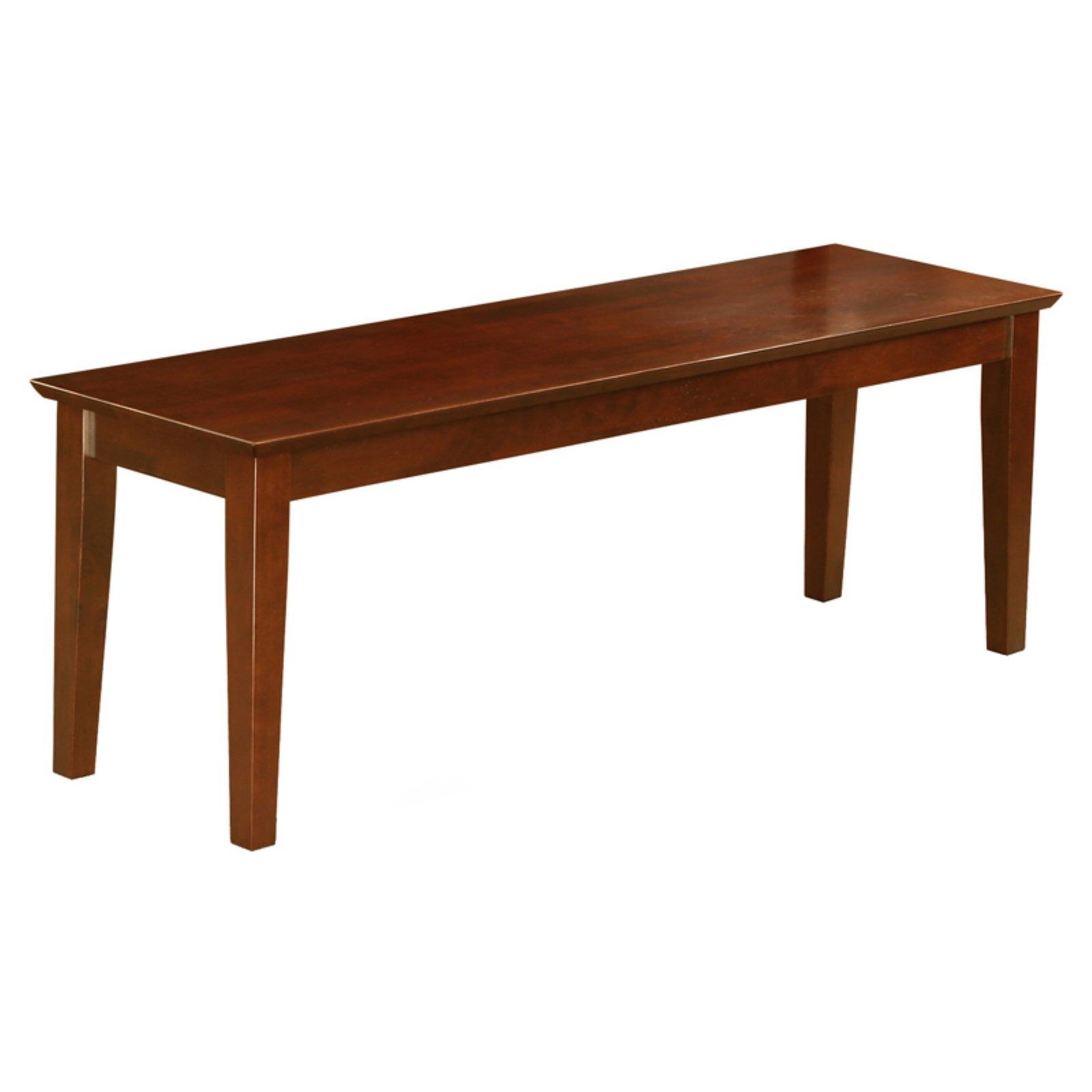 Capri 51" Mahogany Rubberwood Traditional Dining Bench