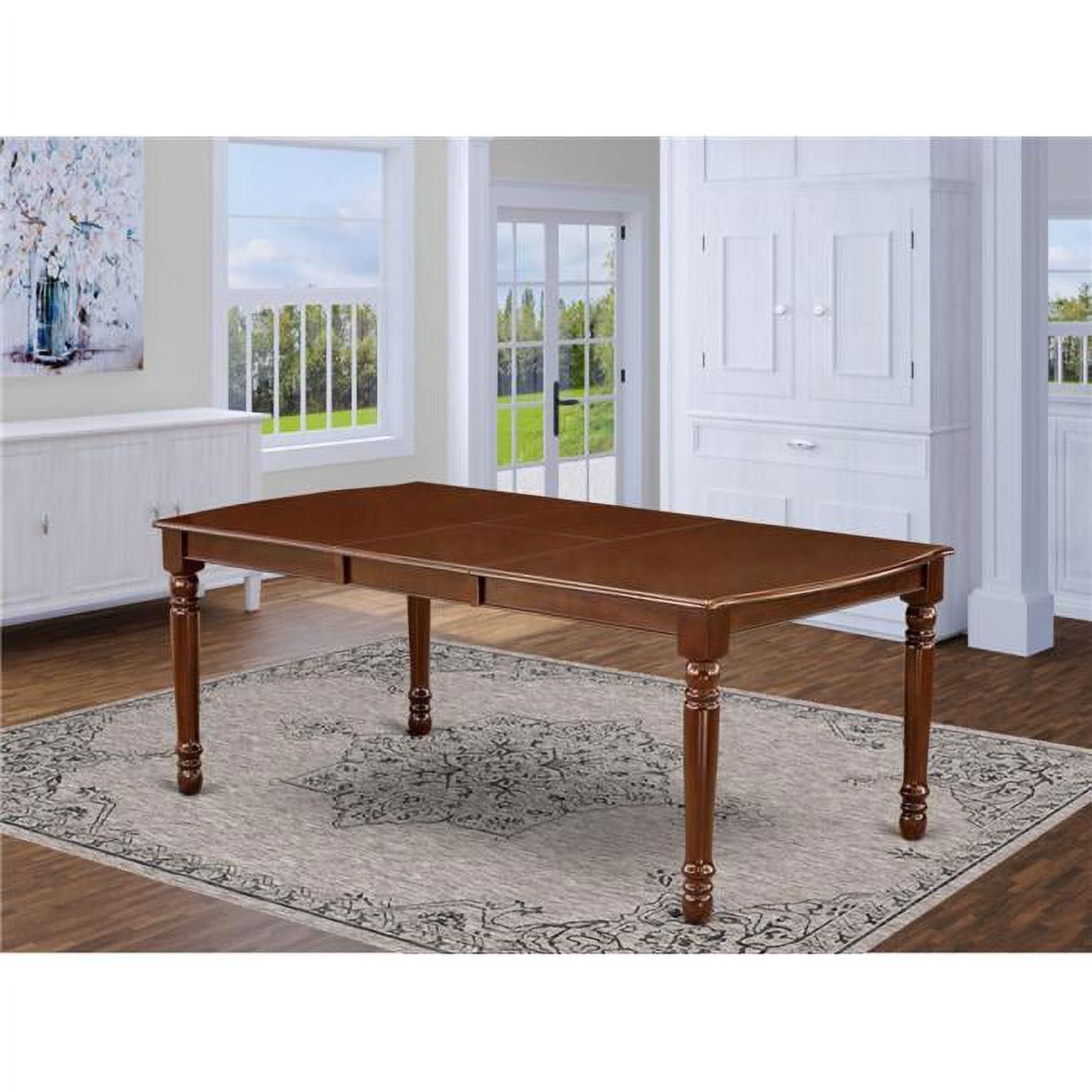 Mahogany 78" Extendable Asian Solid Wood Dining Table