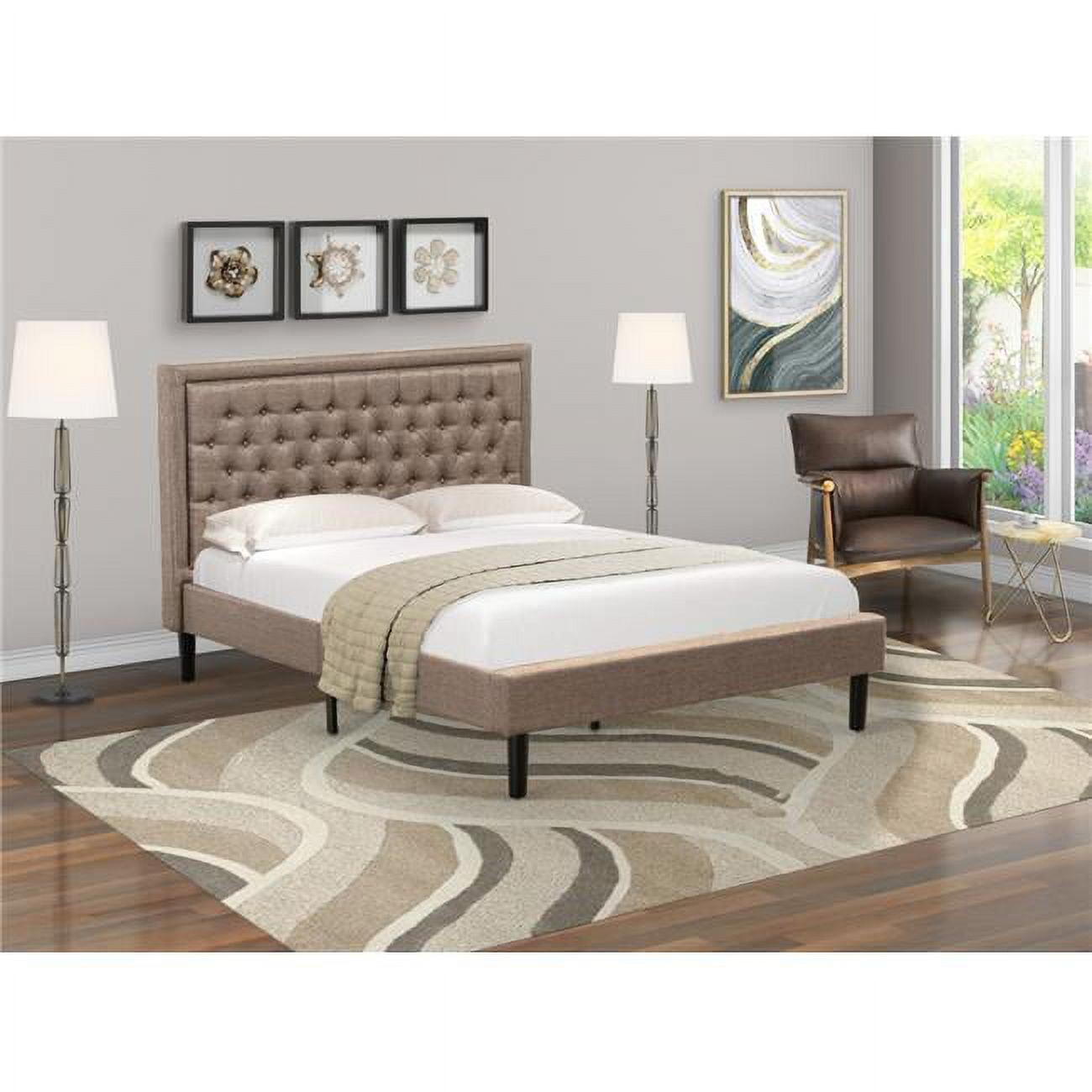 Upholstered Metal Platform Bed