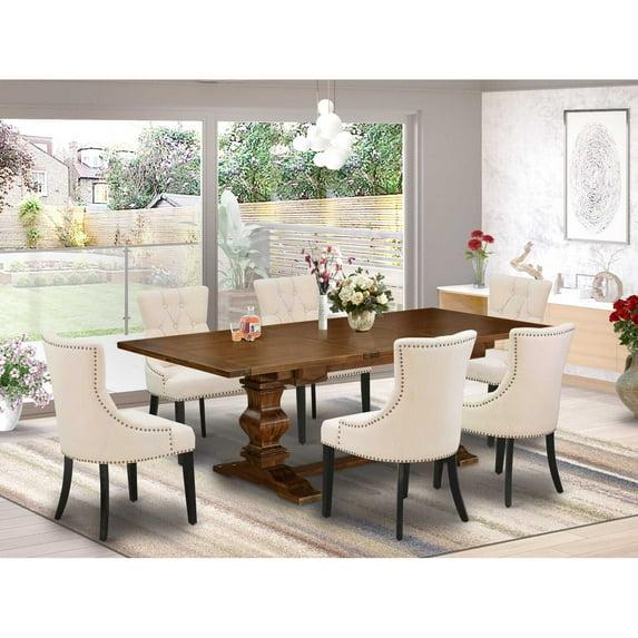 Lassale Removable Leaf Solid Wood Dining Set