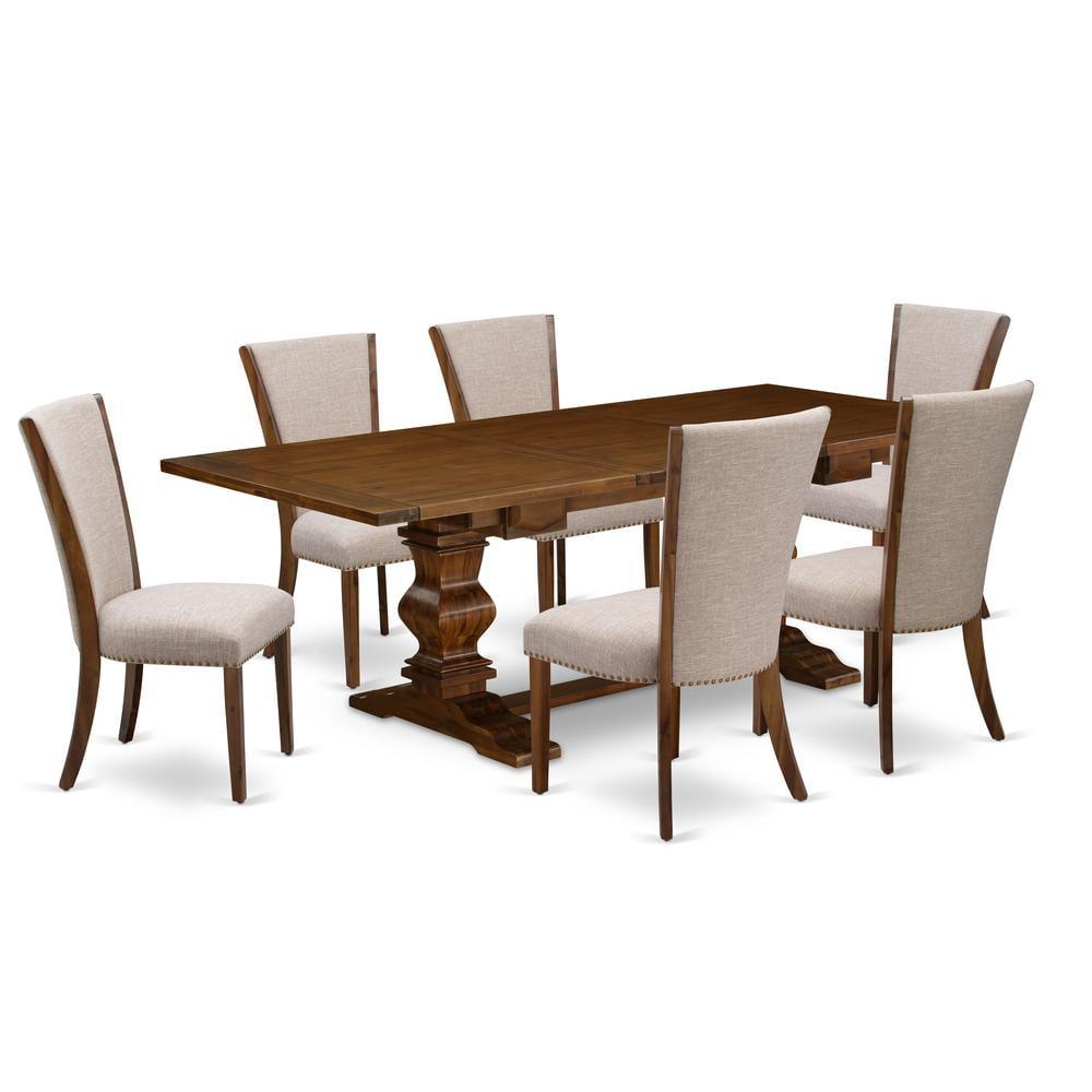 Lassale Removable Leaf Solid Wood Dining Set