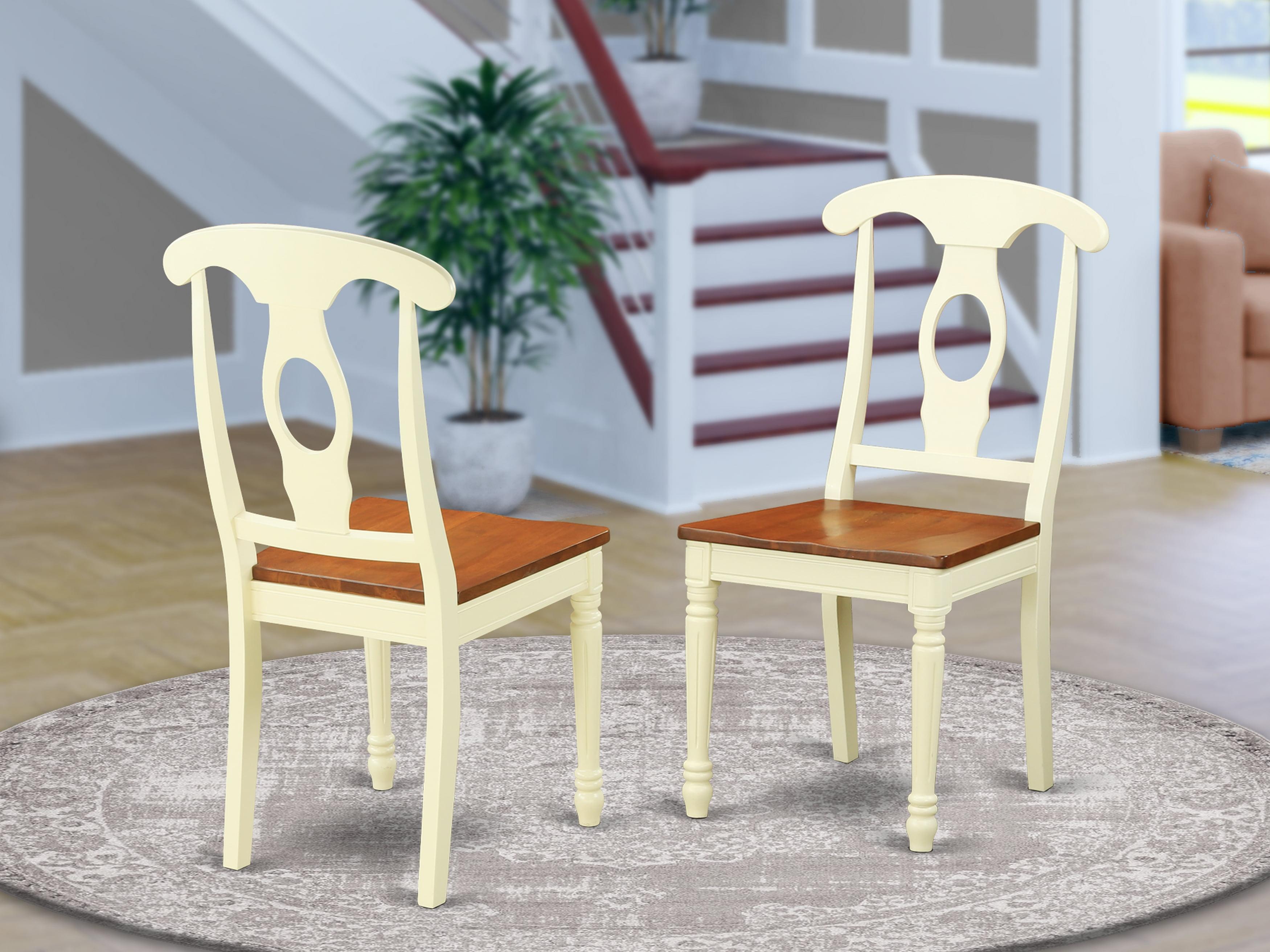 Buttermilk High Ladderback Wood Dining Chair