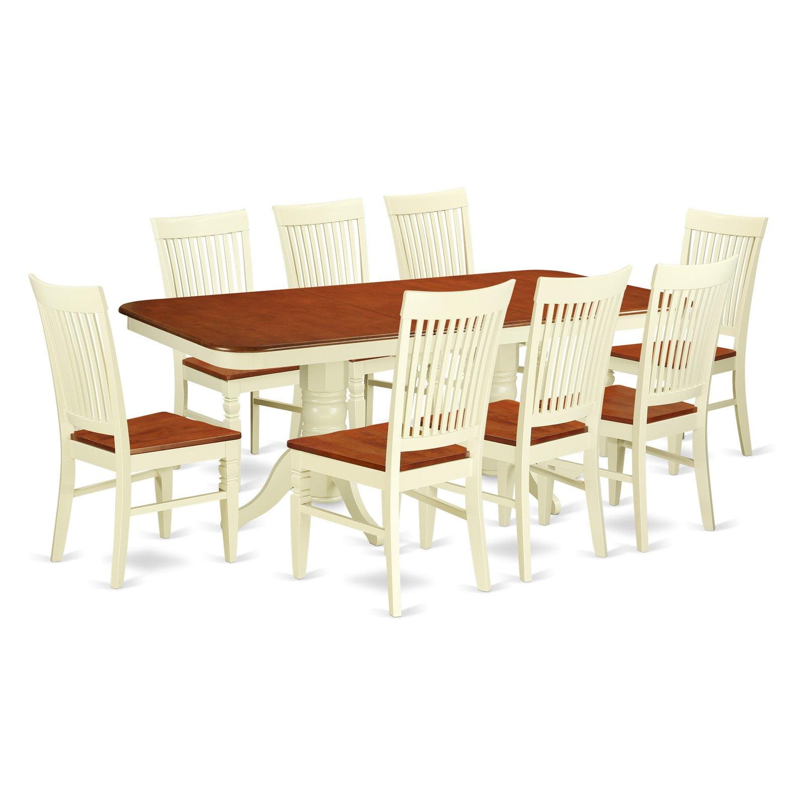 Napoleon Traditional 9-Piece Dining Set in Buttermilk & Cherry