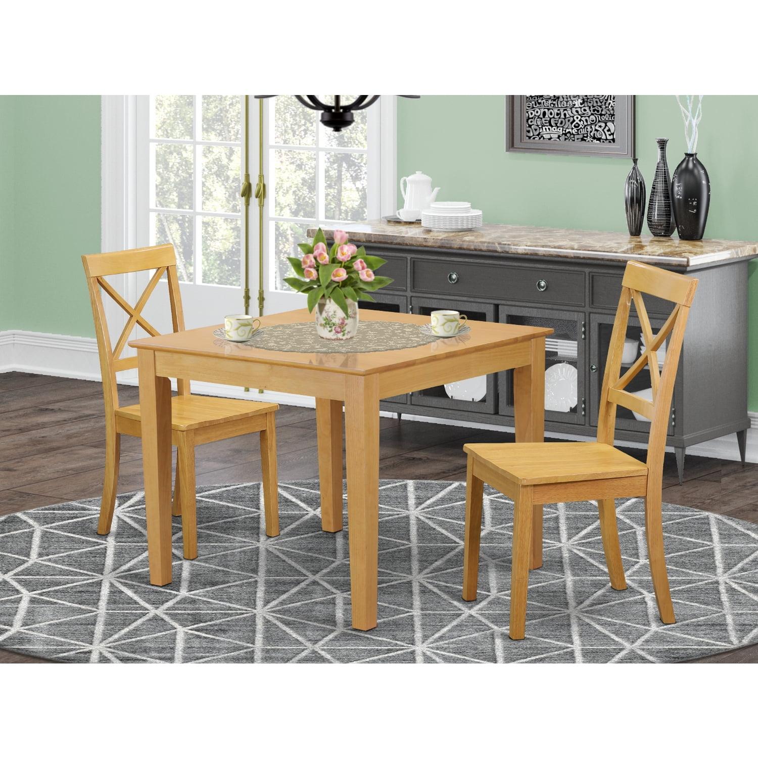 Oakwood Square 36" Dinette Set with Slatted Chairs