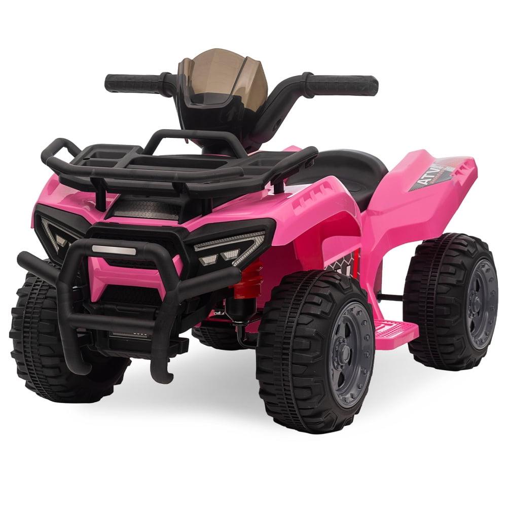 6V Rose Red Kids Ride-On ATV Quad with Music