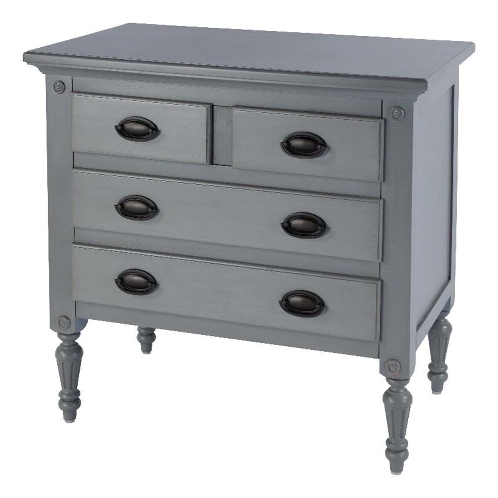Easterbrook 31.5 in. W Wood 4 Drawer Accent Storage Chest - Gray
