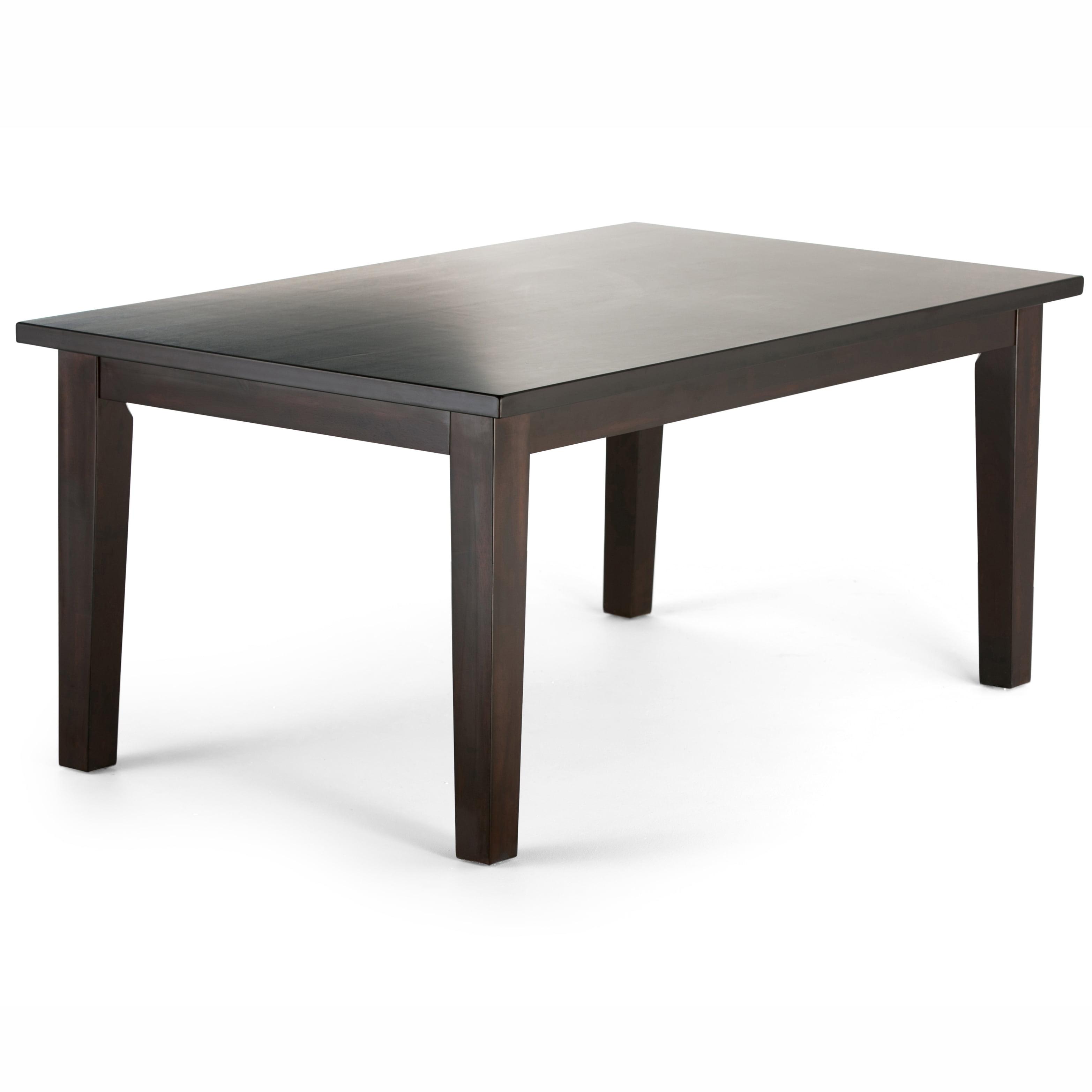 Eastwood Java Brown Solid Hardwood Rectangular Dining Table