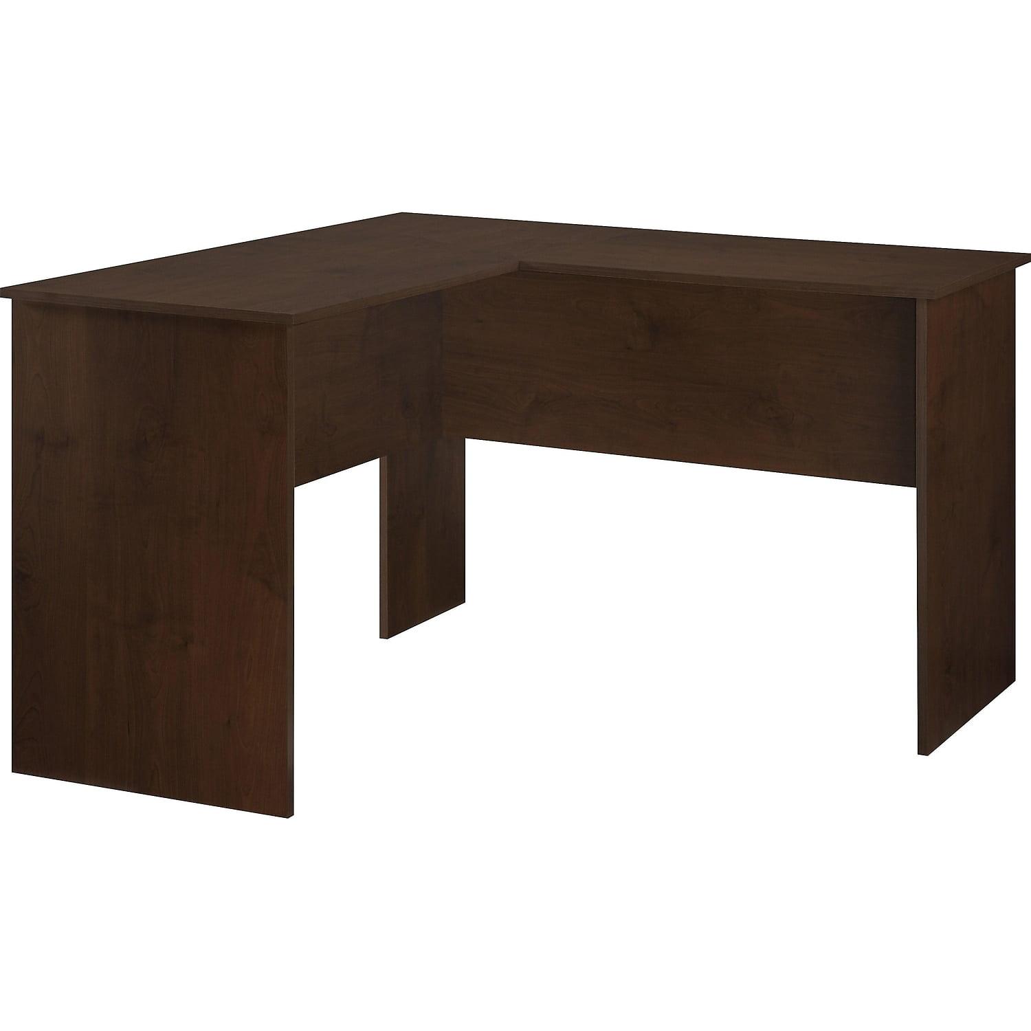 Resort Cherry Laminate Corner Desk with Dual Work Spaces