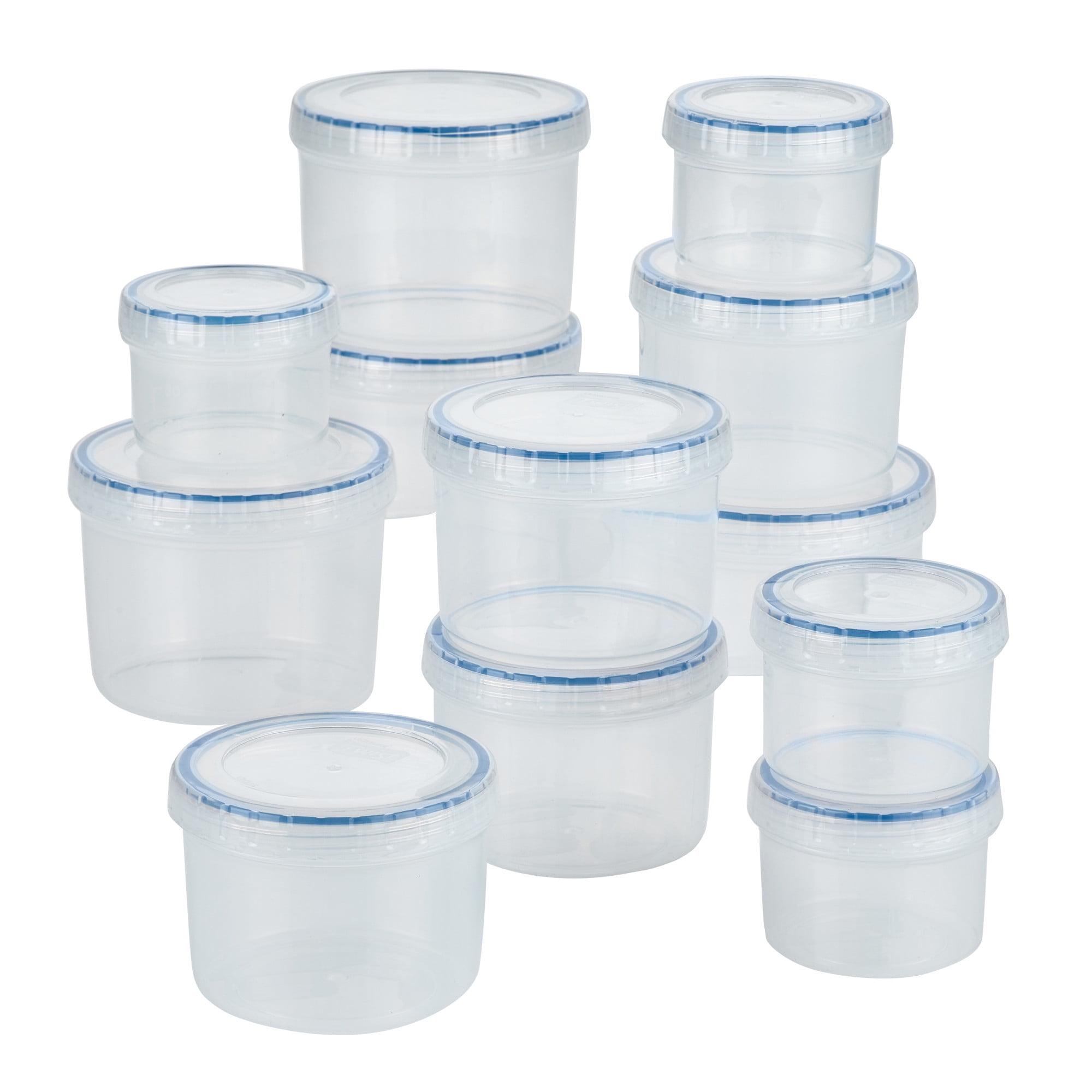 Clear Twist Lock 12-Piece BPA-Free Plastic Food Storage Set