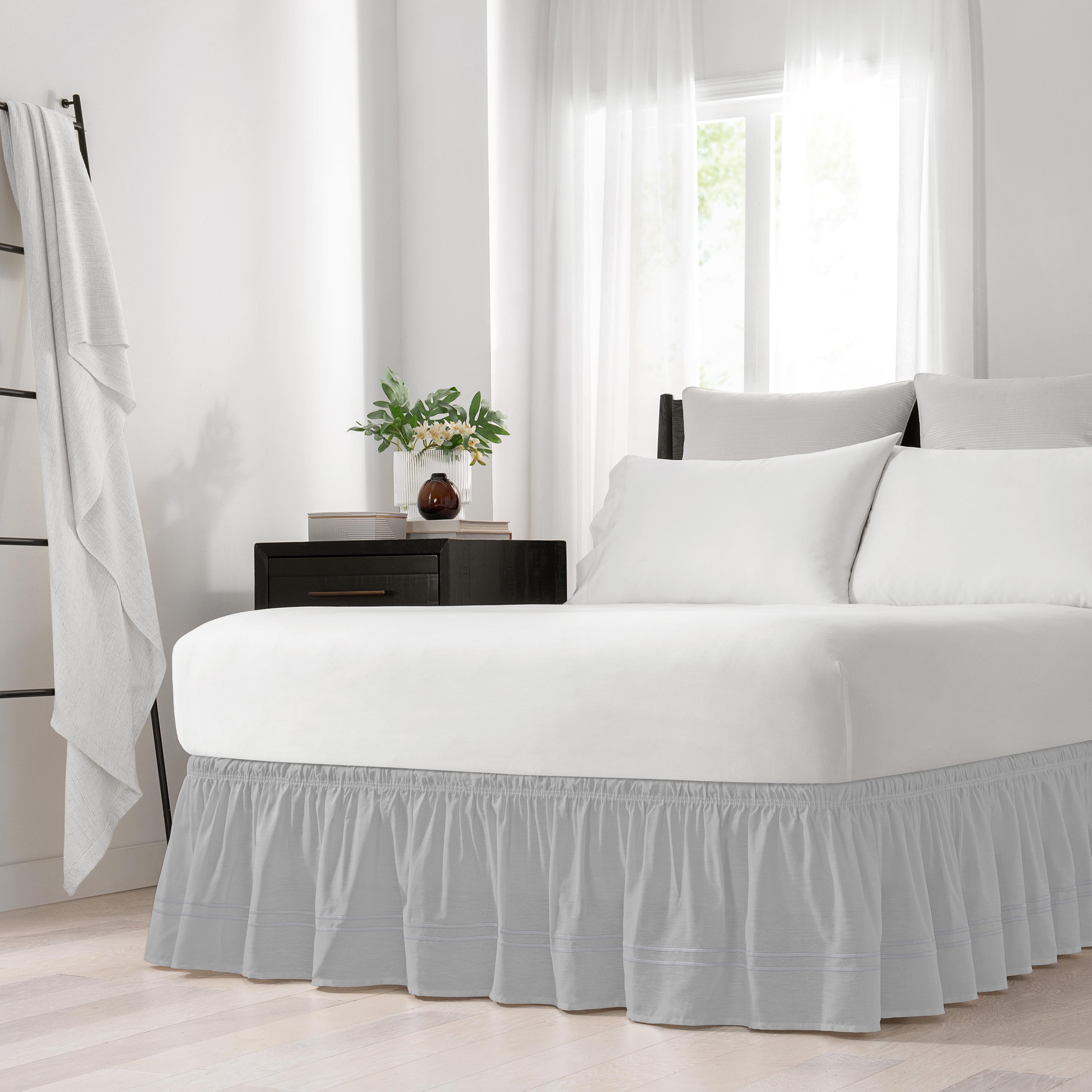 Wrap Around Baratta Stitch Ruffled Bed Skirt - EasyFit™