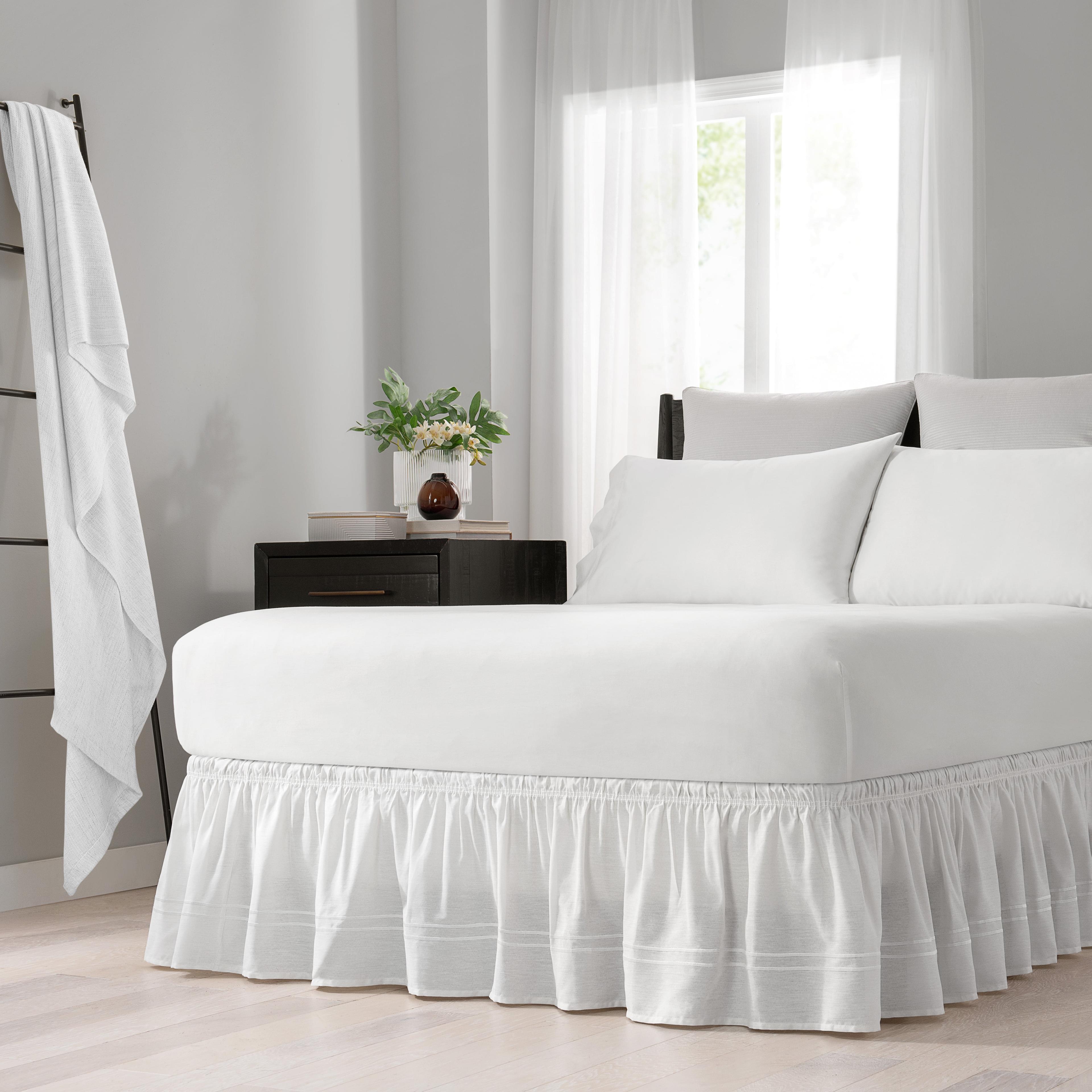 Wrap Around Baratta Stitch Ruffled Bed Skirt - EasyFit™