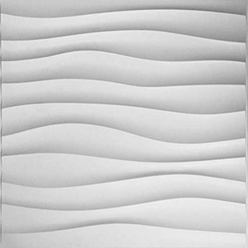 Matte White Textured 3D Self-Adhesive Wall Panels, 20x20 Inches, 12 Pack