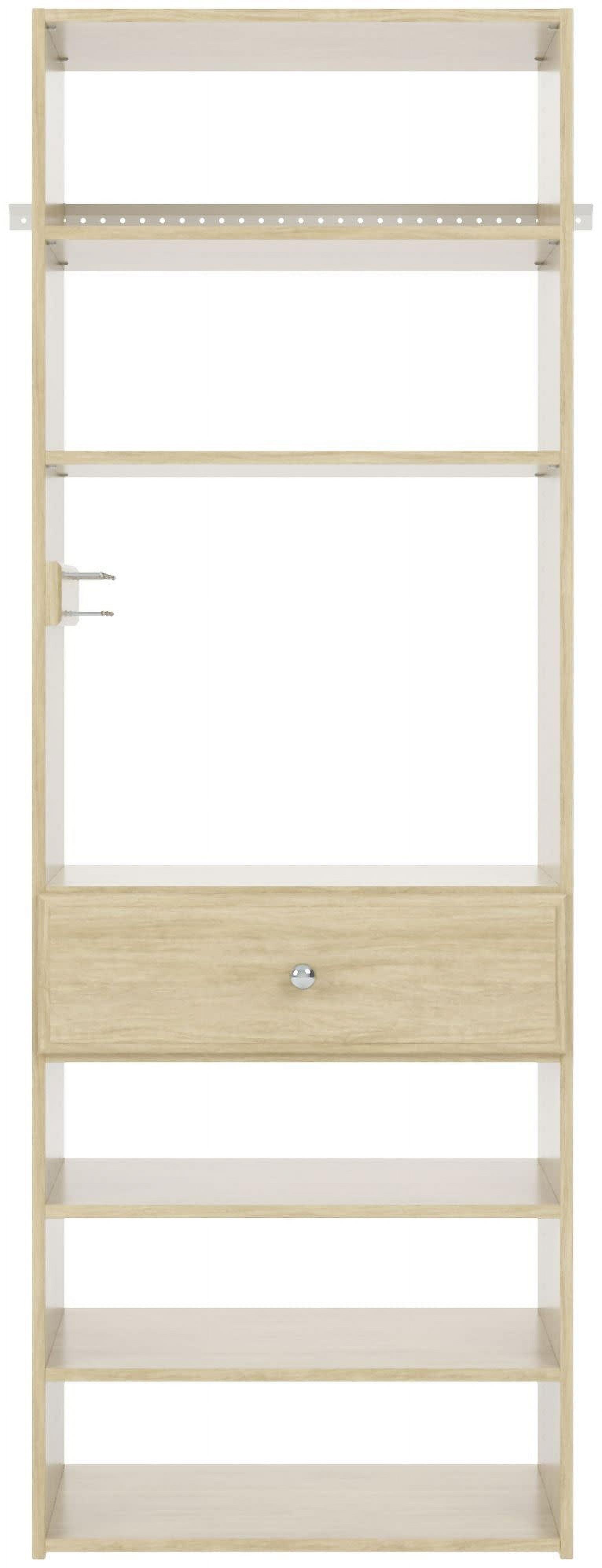 Easy Track Ph70 25" Wide Accessory Closet Organizer System Tower - Honey Blonde