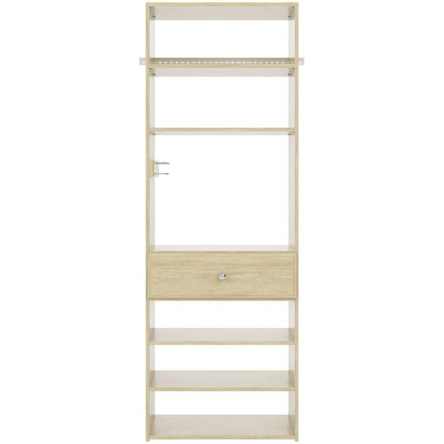 Easy Track Ph70 25" Wide Accessory Closet Organizer System Tower - Honey Blonde