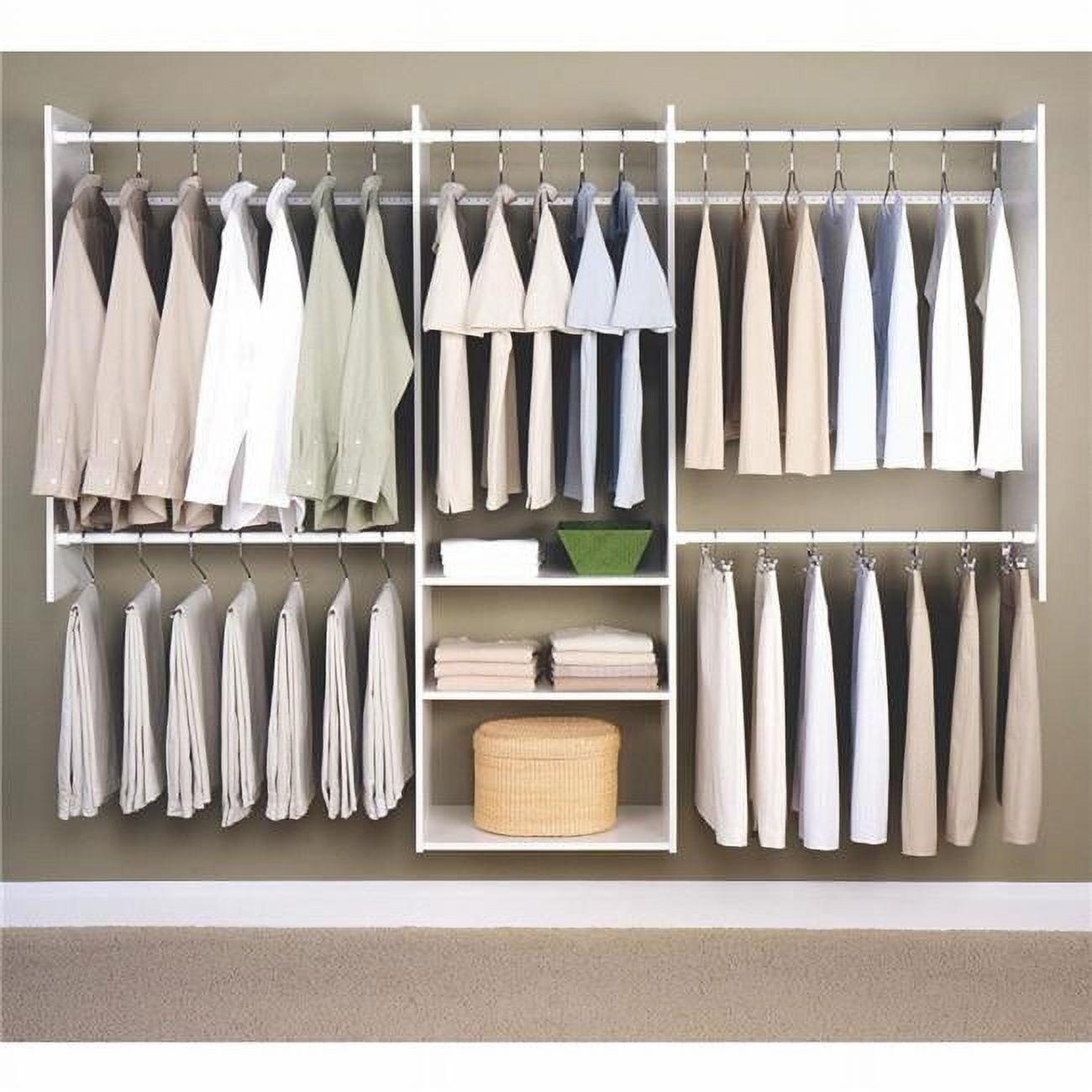 White Steel Deluxe Starter Closet Kit with Drawers