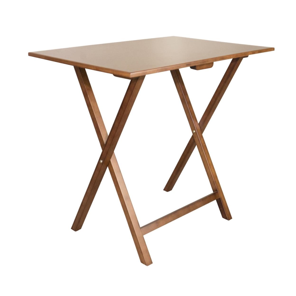 Caramel Bamboo Folding Desk with Rounded Edges