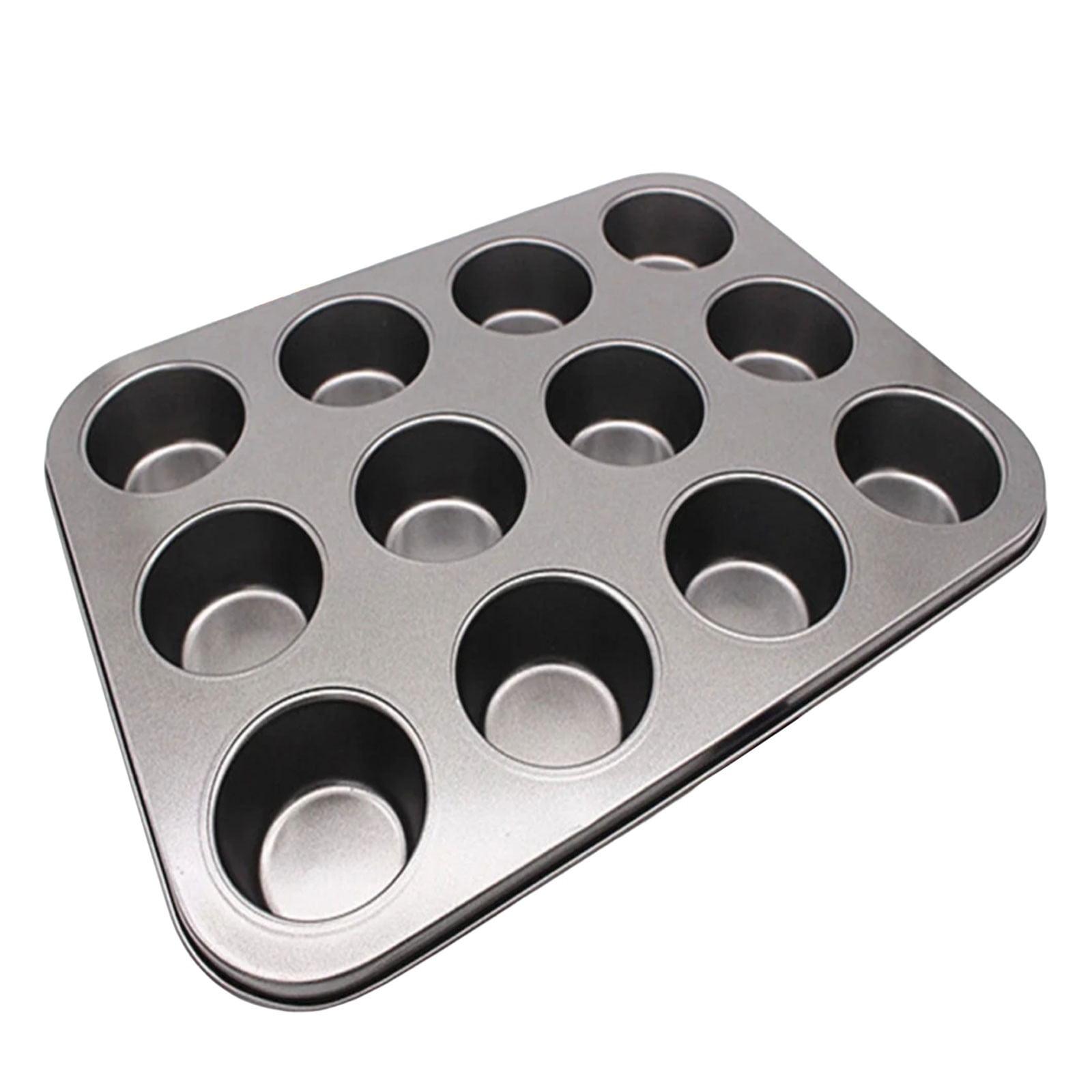 Black Nonstick Aluminized Steel 12-Cup Mini Muffin Pan