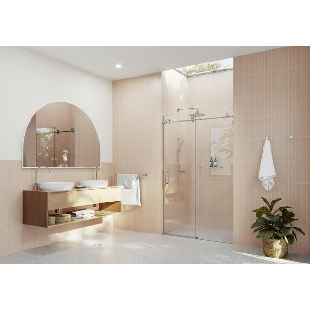 Eclipse 48 in. x 78 in. Fully Frameless Glass Sliding Shower Doors