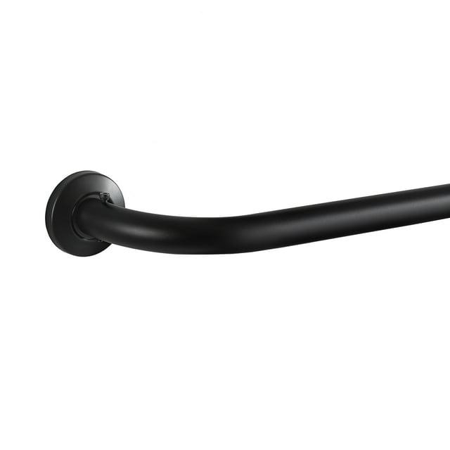Eclipse Barnes 1" Blackout Wrap Curtain Rod, 28-48", Matte Black