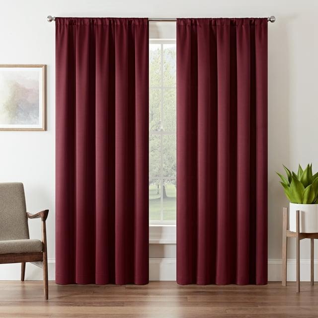 Eclipse Tricia Solid Curtain Panel, Room Darkening Rod Pocket Curtain Thermapanel (1 Panel)