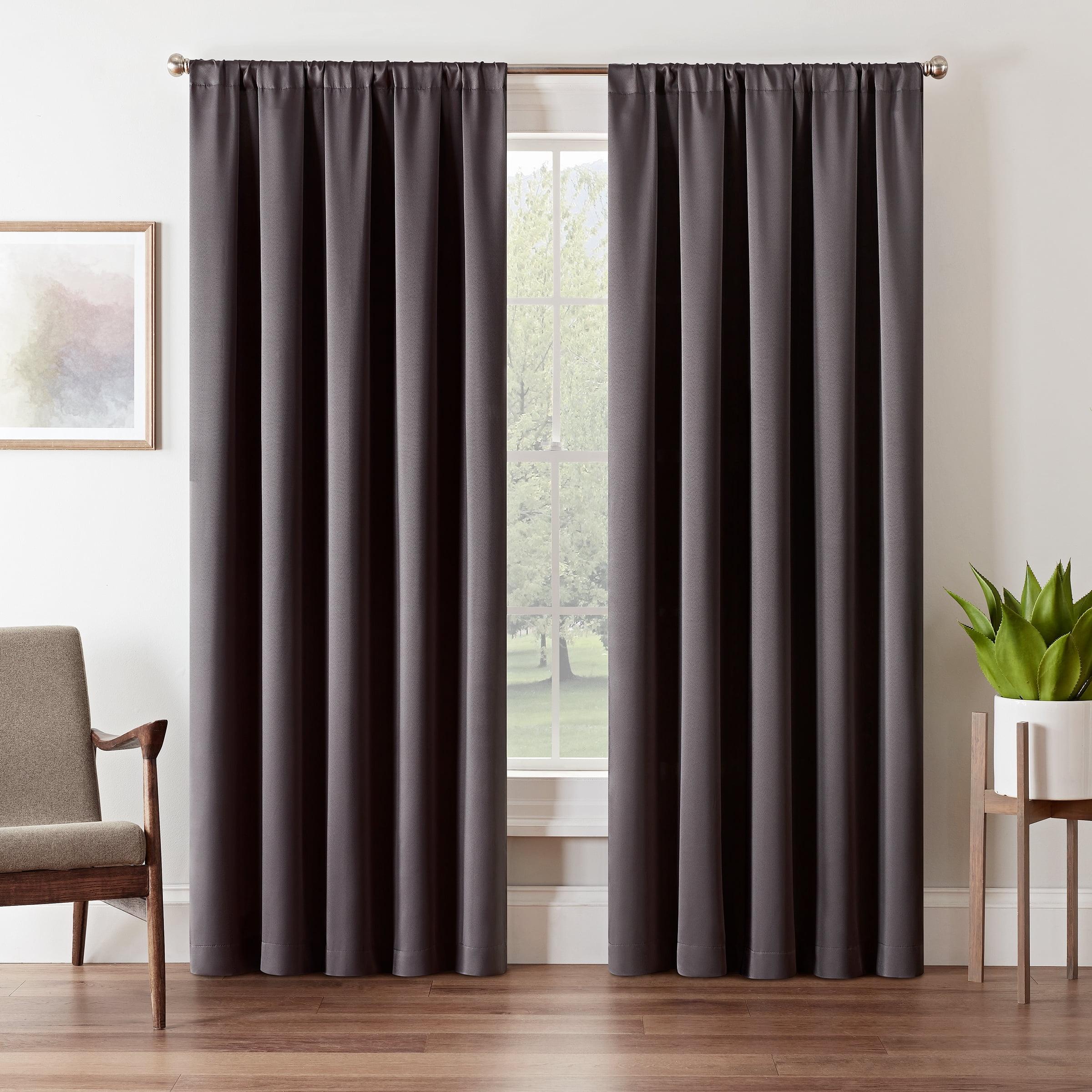 Gray Blackout Energy Efficient Rod Pocket Drape Panel