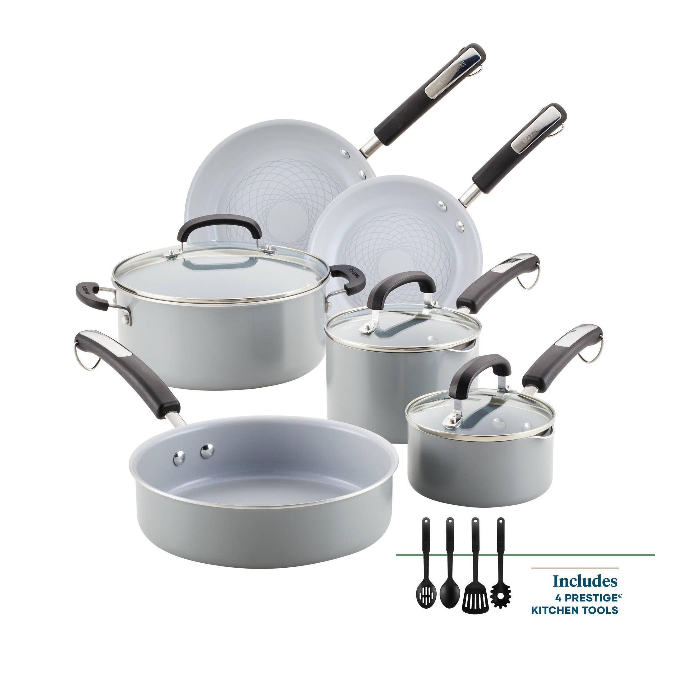 Farberware Eco Advantage Ceramic Nonstick Cookware Pots and Pans Set with Cooking Tools, 13 Piece